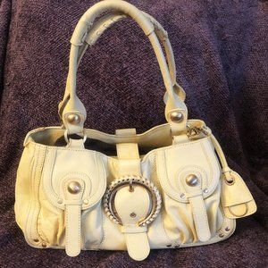 Hype Buttery Yellow Handbag with Gold Accents